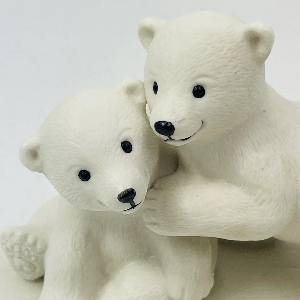 PartyLite Polar Bear Babies Cubs Tealight Holder P90348 Winter White Christmas - Picture 6 of 9